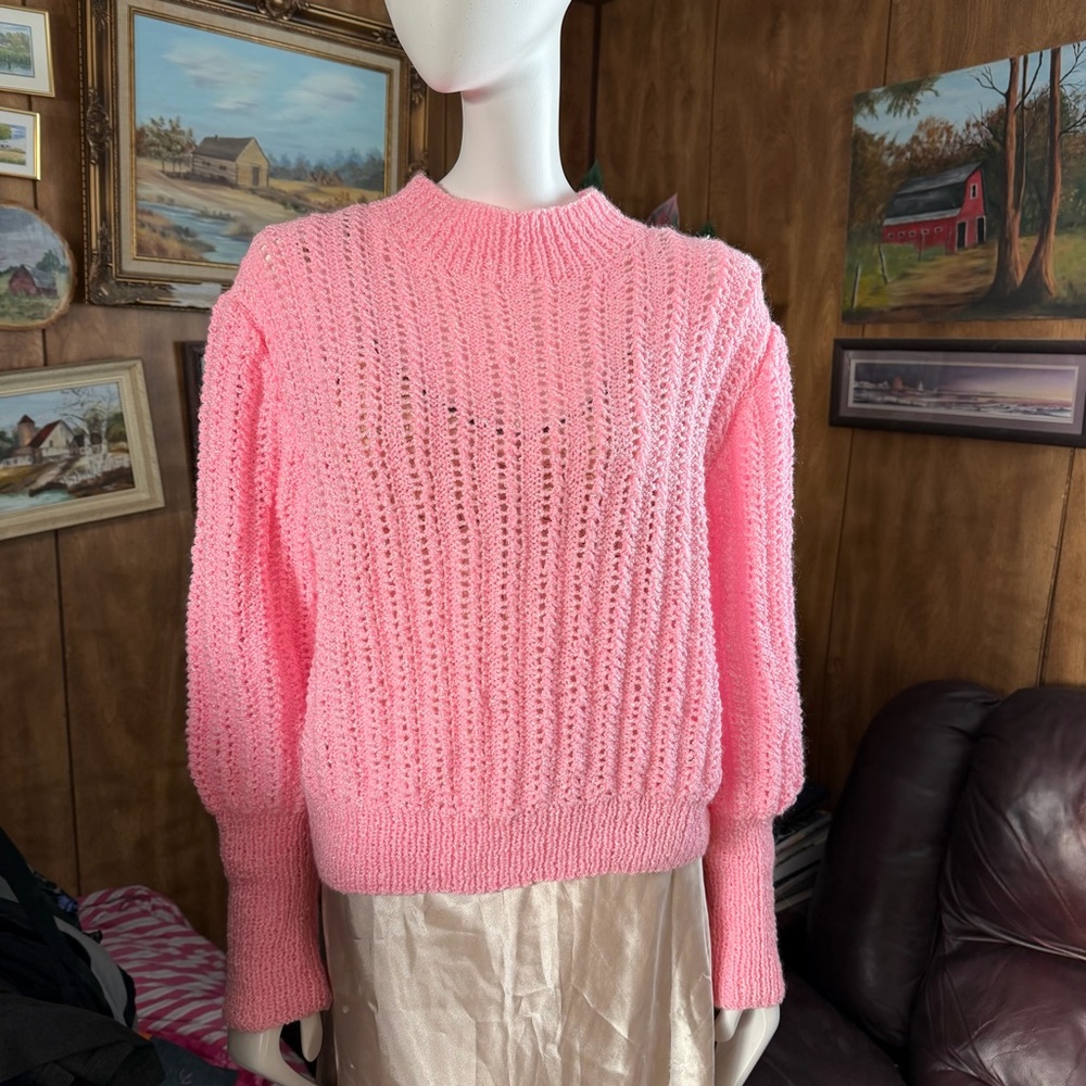 Handmade Vintage Knit Sweater - Picture 2 of 3